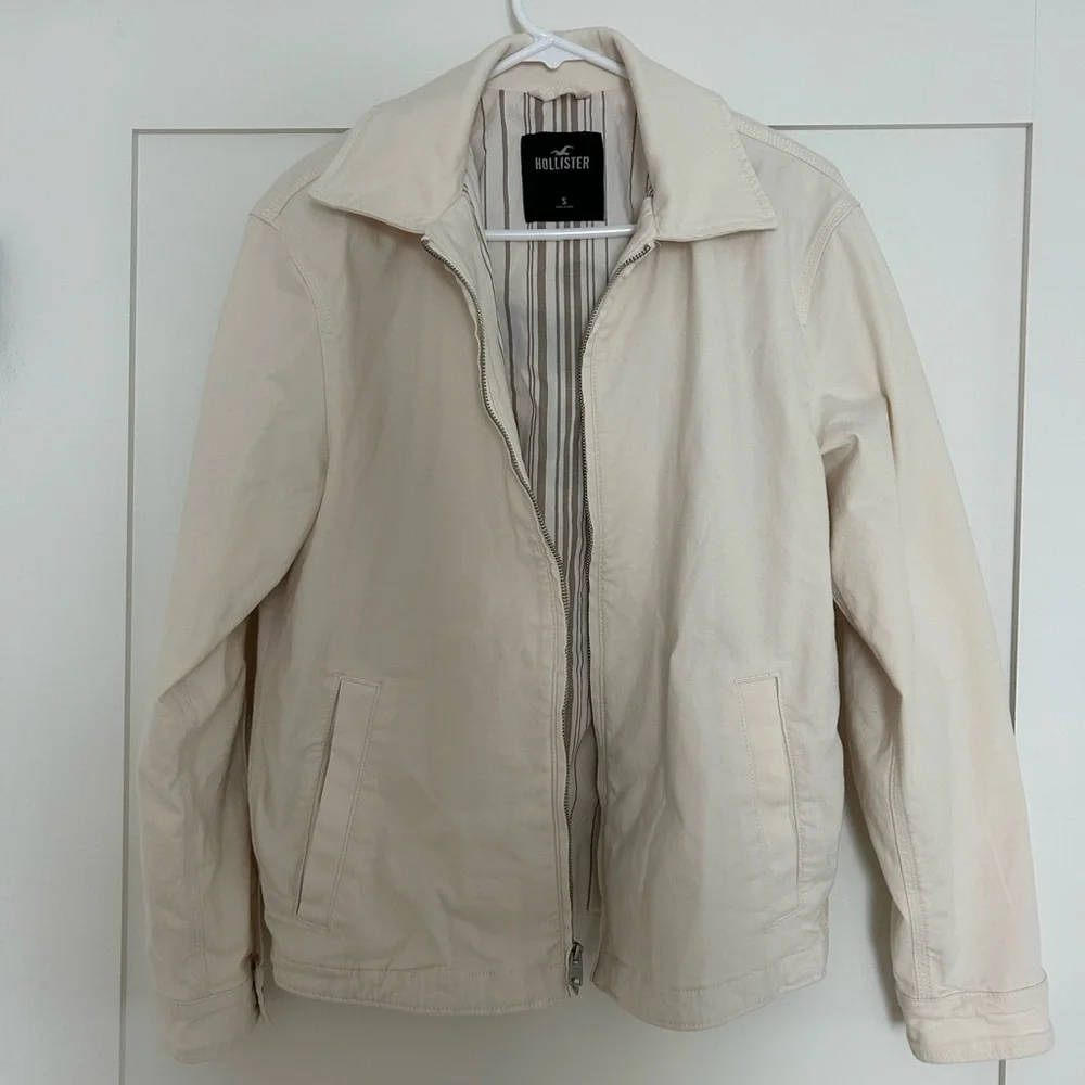 Hollister Beige Zip-Up Jacket - Picture 1 of 4